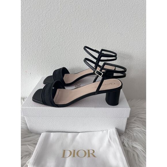 Christian Dior DWAY Logo Heeled Slide J’adior Miss Or C’est Sandal Mule 40 - Picture 6 of 11